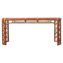 Vintage Regency Chinese Chippendale Console Table