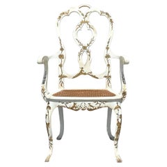 Fauteuil Chippendale Regency Chinoiserie vintage