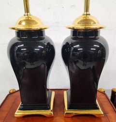 Vintage Regency Chinoiserie Table Lamps by SUNSET COSCO Pair