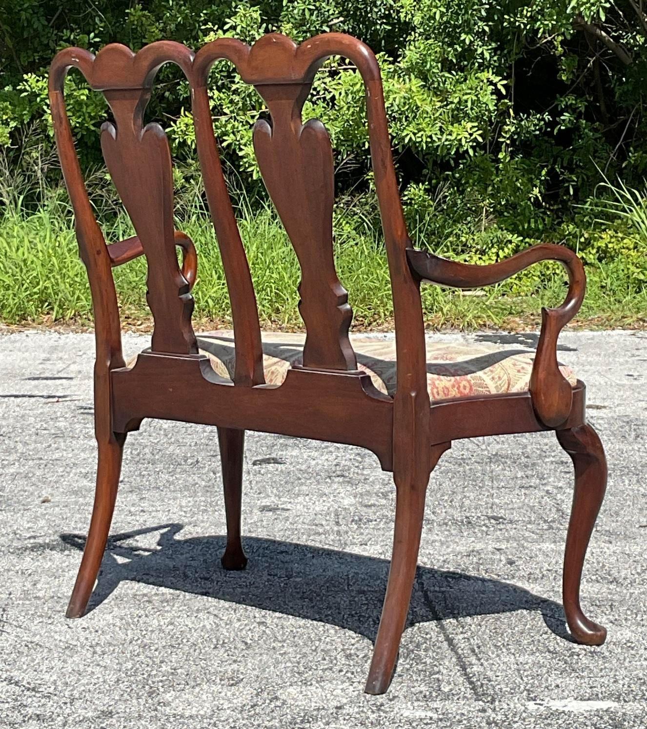 Divano intarsiato Chippendale Regency d'epoca in vendita 2
