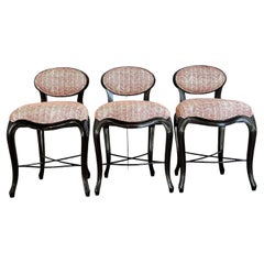 Vintage Regency Christopher Guy “Cafe Du Paris” Barstools - Set of 3