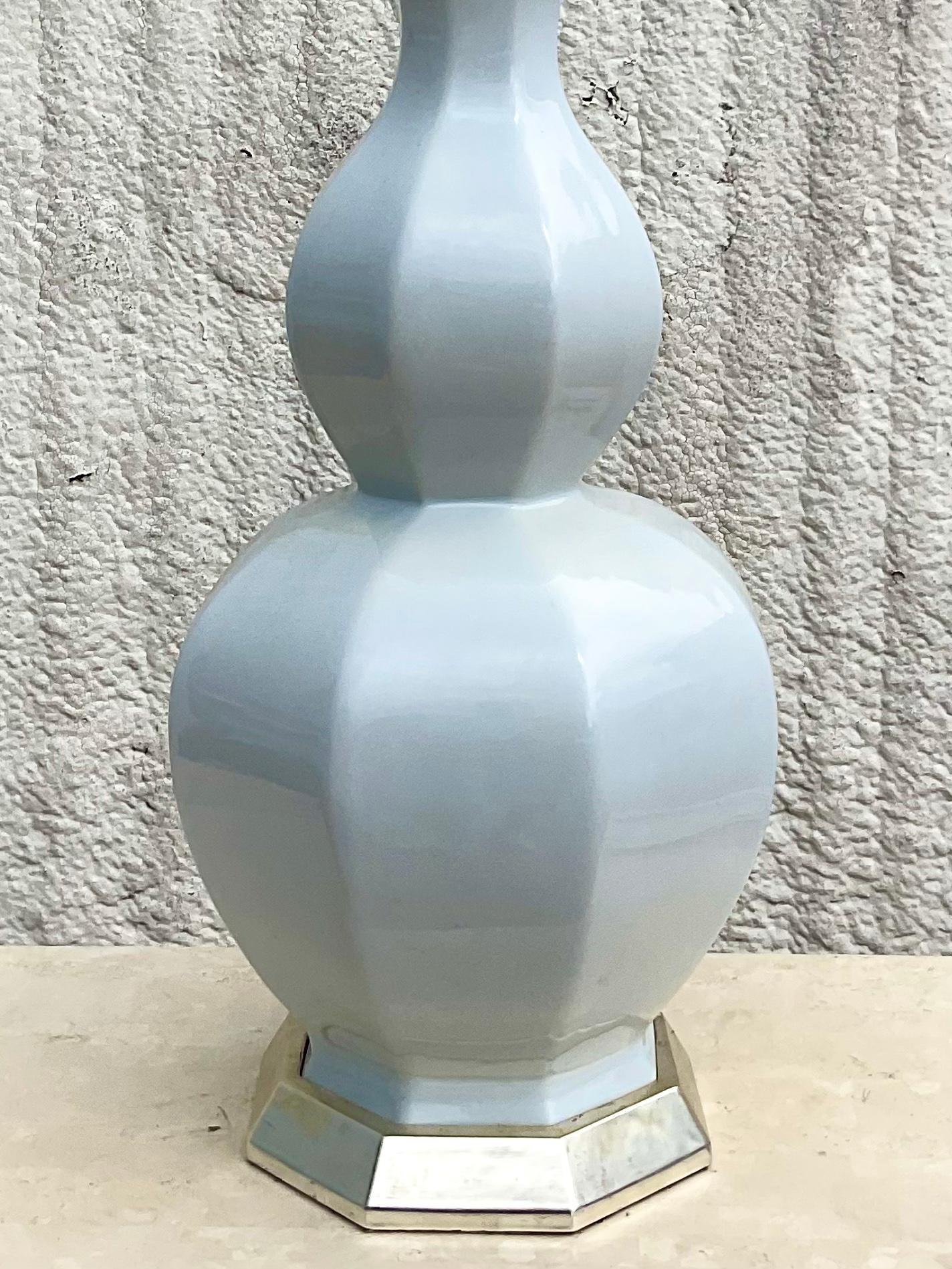 Contemporary Regency Style Christopher Spitzmiller Faceted Gourd Lamp