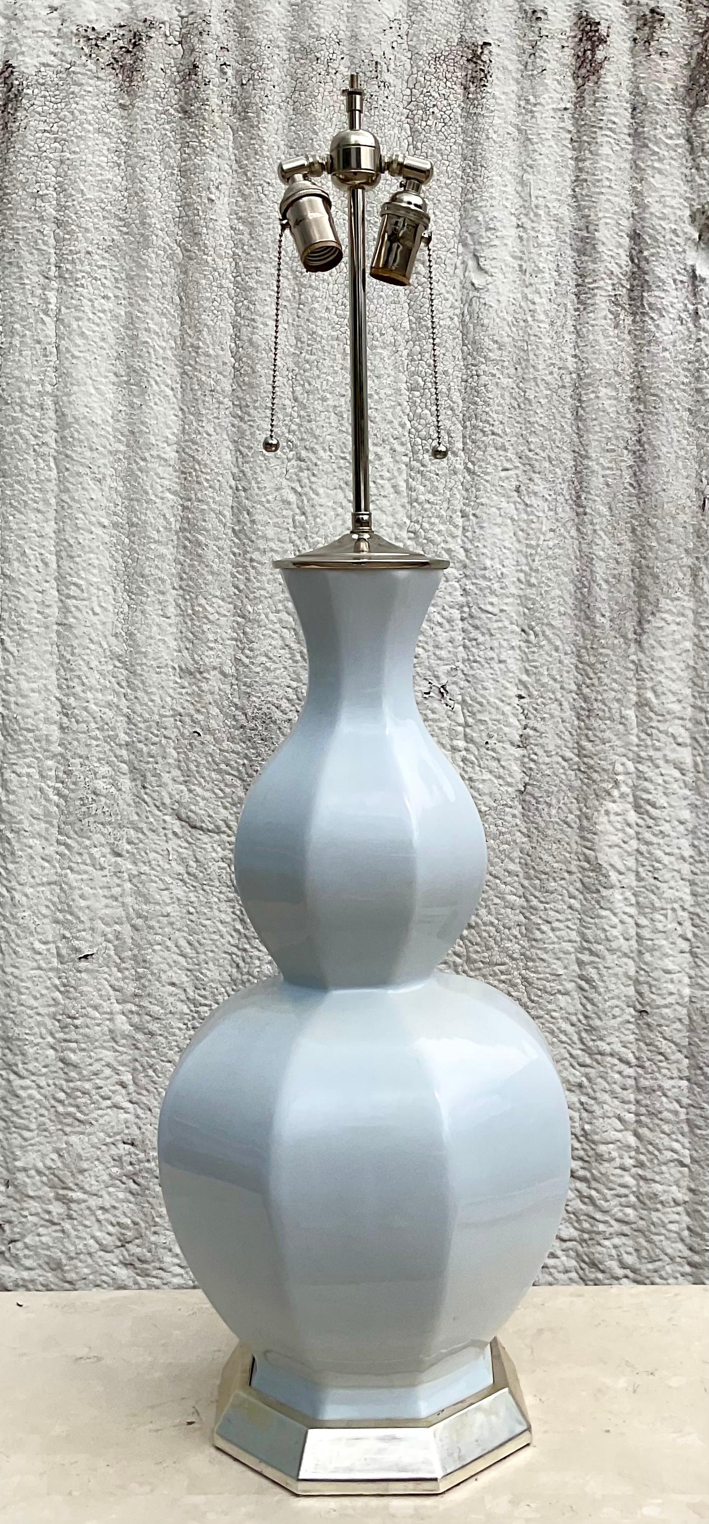 Regency Style Christopher Spitzmiller Faceted Gourd Lamp 1