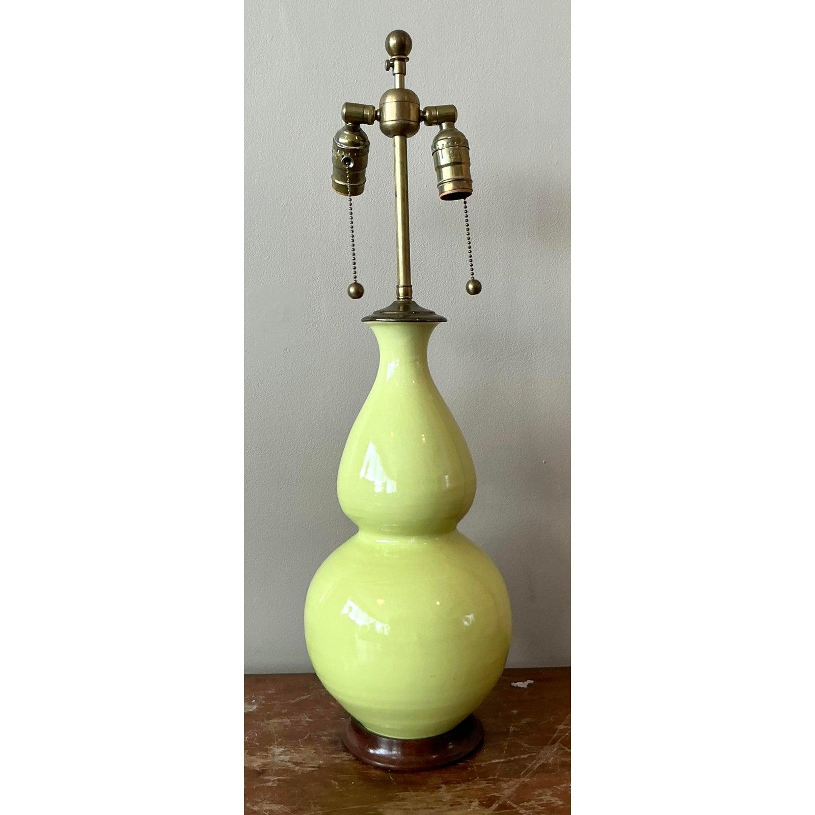 20th Century Vintage Regency Christopher Spitzmiller Gourd Lamp For Sale
