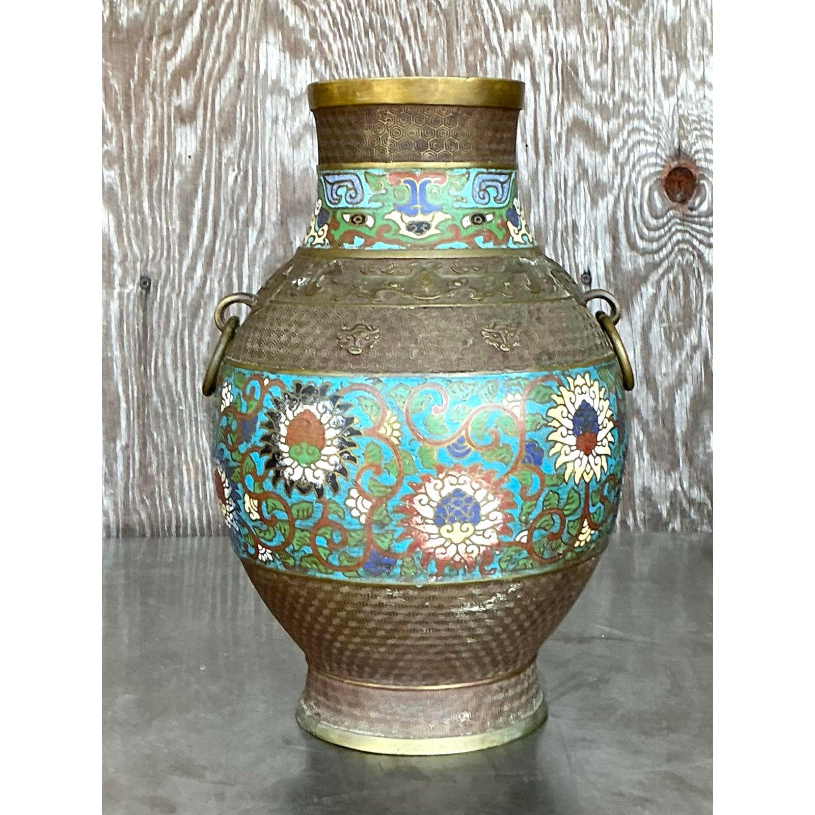 Vaso Cloisonné Regency d'epoca in vendita 1