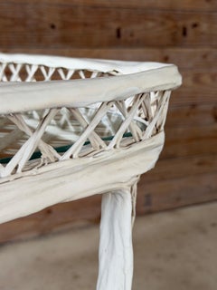 Vintage Regency Coastal Russell Woodard Spun Fiberglass Bar Cart