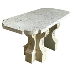 Vintage Regency Coquina Console Table