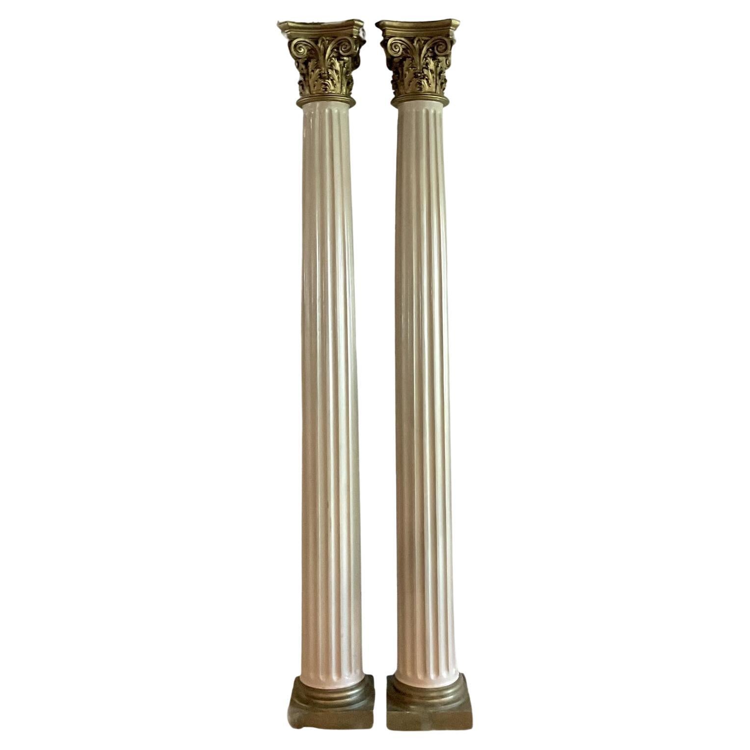 Columnas Corintias de Fibra de Vidrio Vintage Regency - Un Par