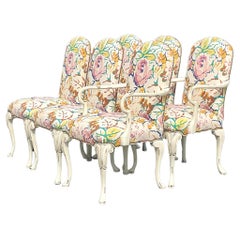 Vintage Regency Councill Floral Dining Chairs - Set of 6