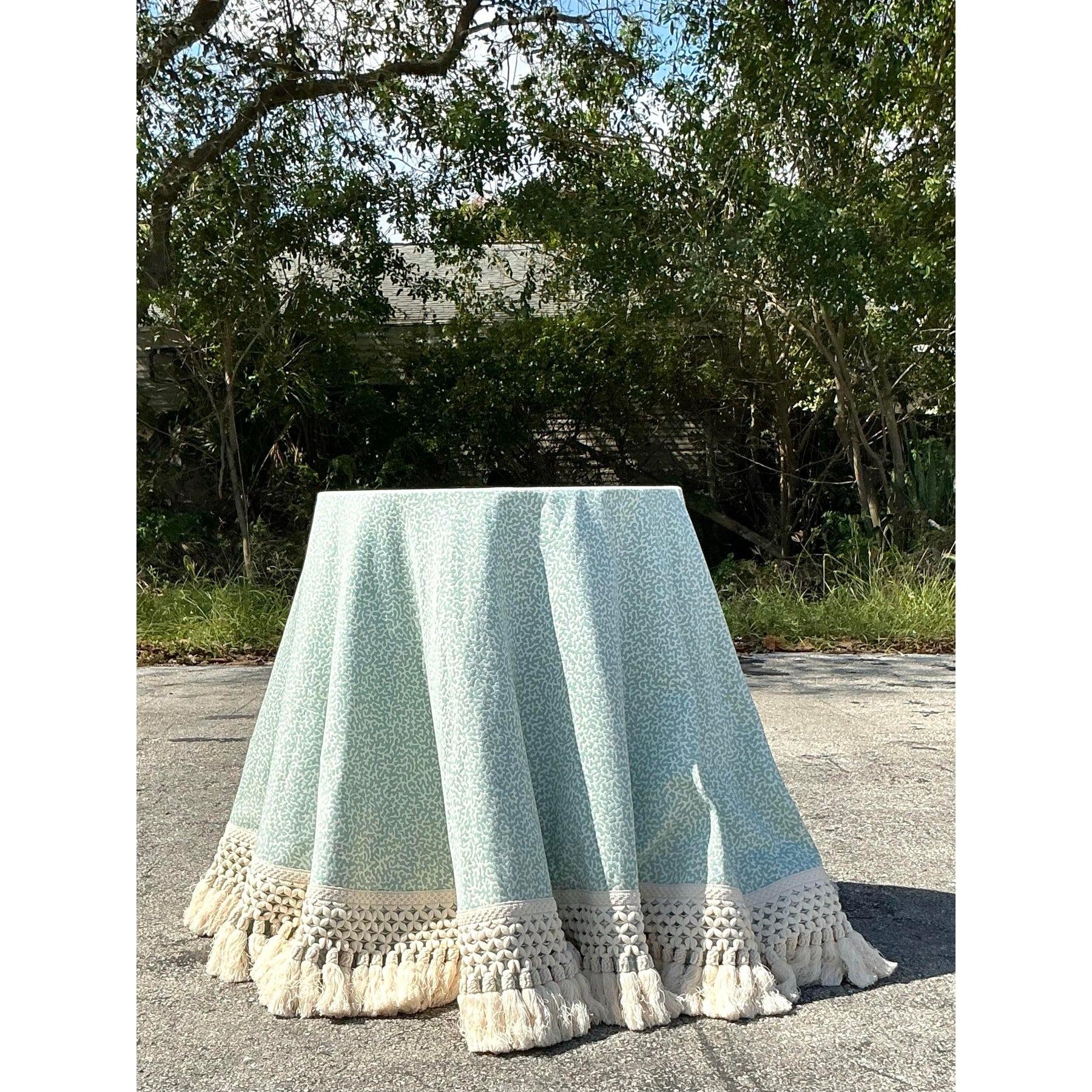 Vintage Regency Covington “Coral Reef” Table Skirt With Samuel and Sons Bullion For Sale 1