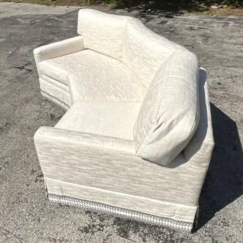 American Vintage Regency Custom Angled Sofa For Sale