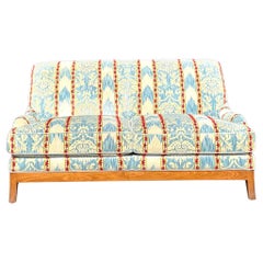 Vintage Regency Custom Devore Stripe Loveseat