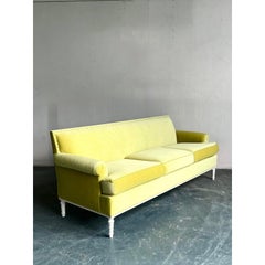 Vintage Regency Custom Mohair Sofa After Jansen