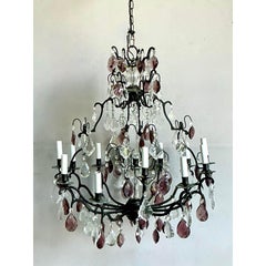 Vintage Regency Cut Crystal Chandelier