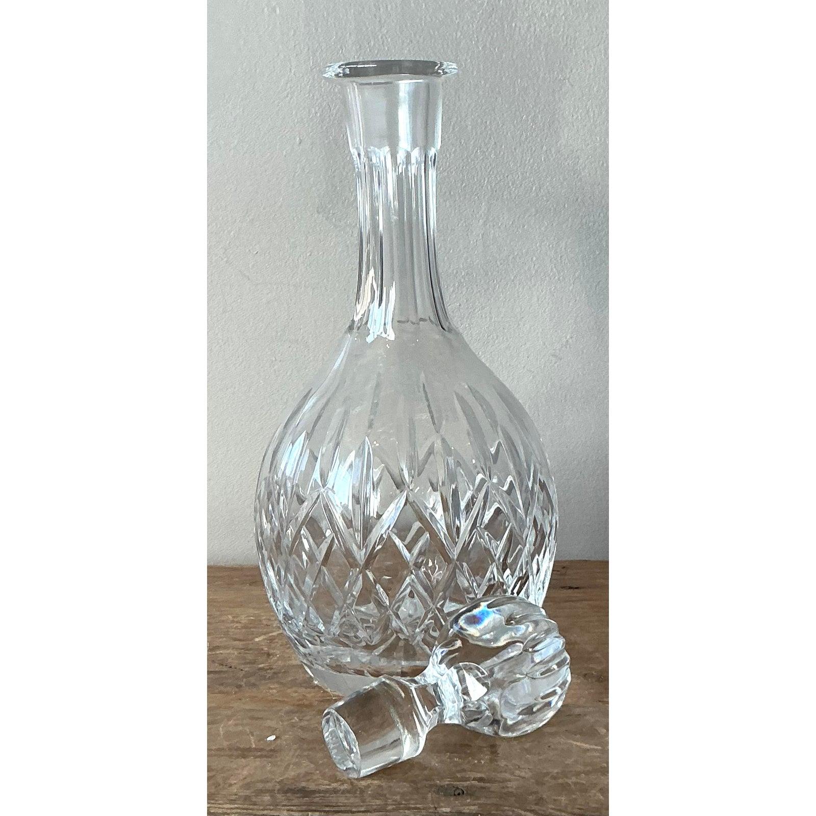 Vintage Regency Cut Kristall Dekanter (Moderne der Mitte des Jahrhunderts) im Angebot