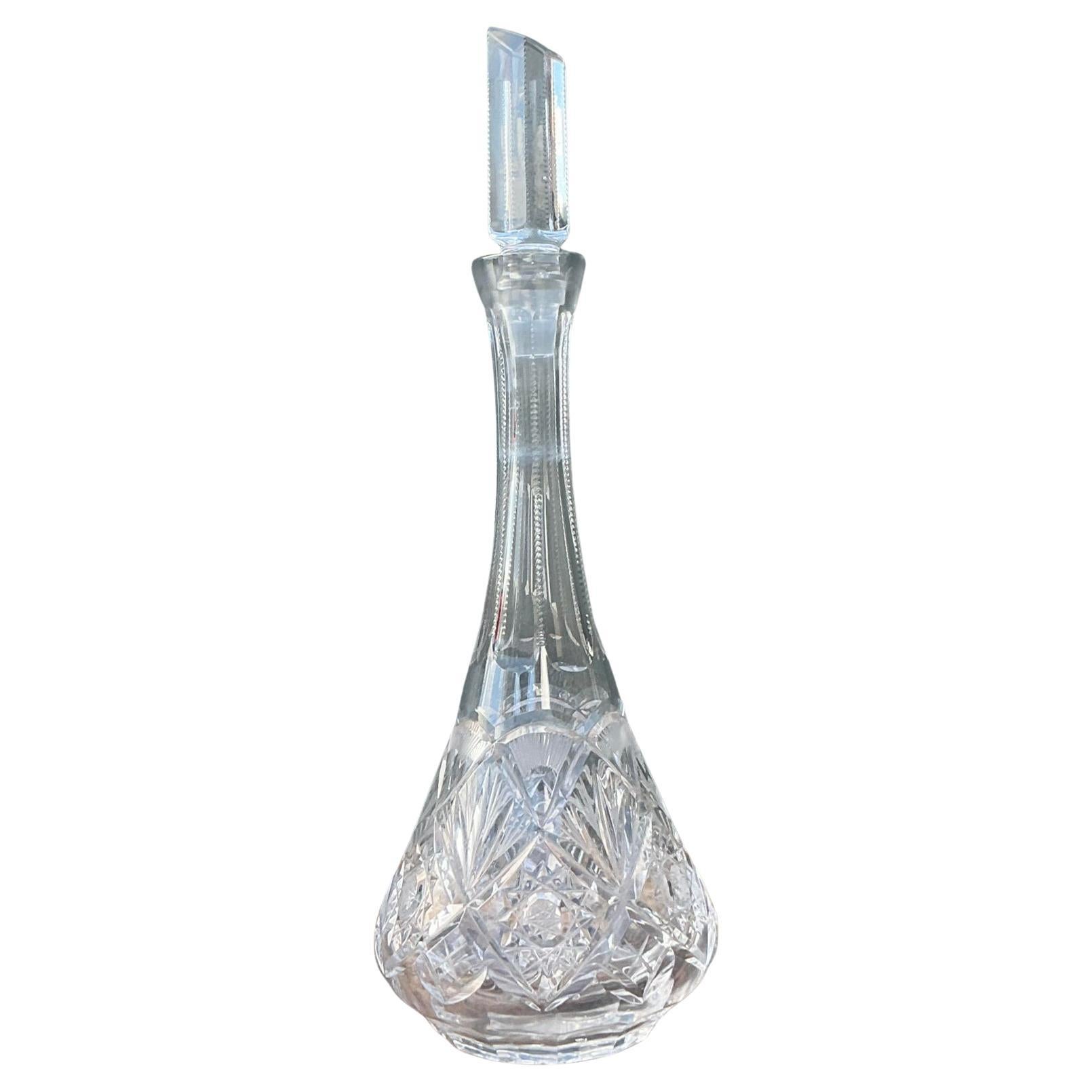 Vintage Regency Cut Glass Decanter