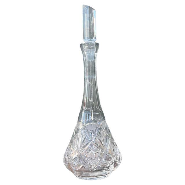Wonderful quality antique Edwardian cut glass decanter For Sale at 1stDibs