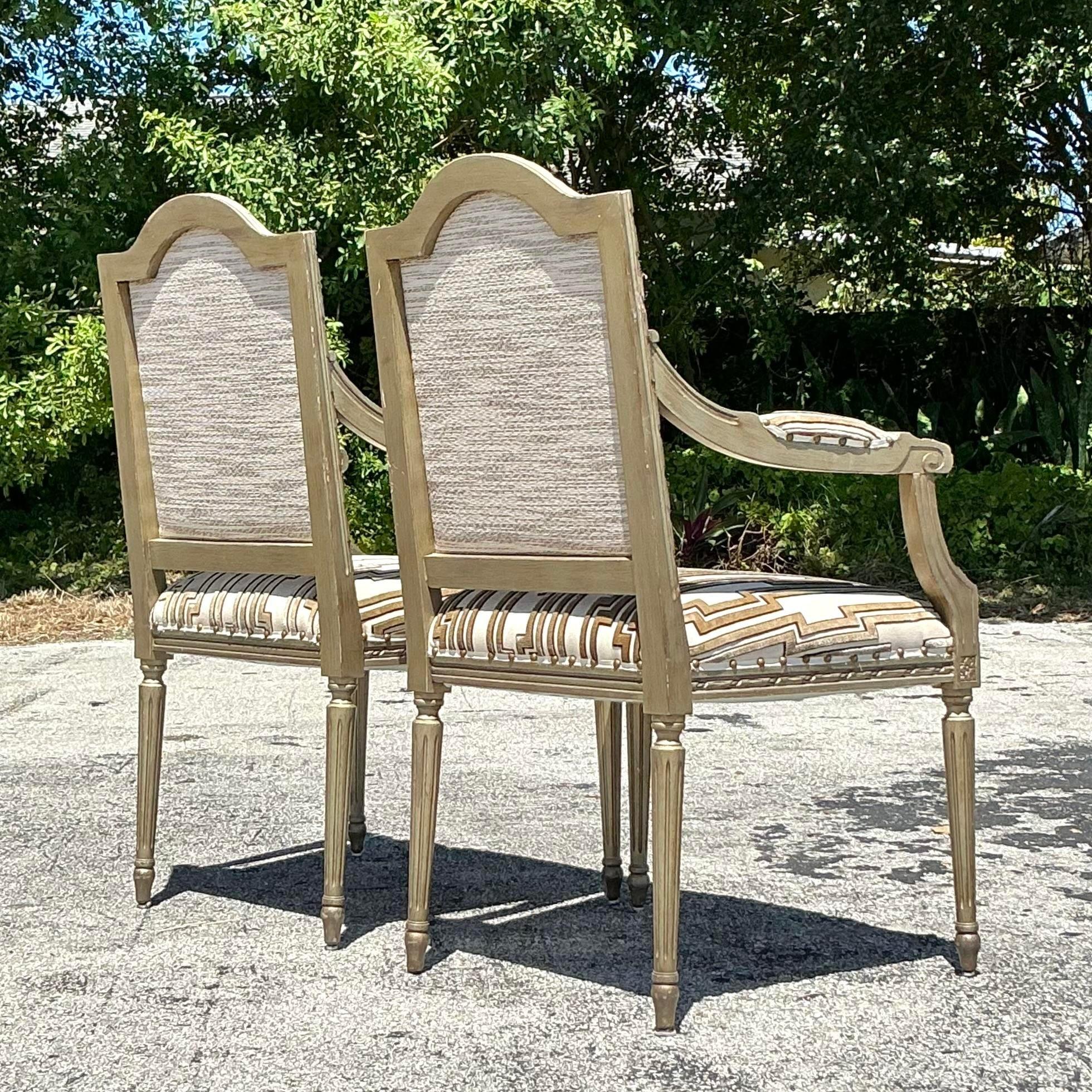 Elevate your space with this exquisite pair of Vintage Regency Cut Velvet Bergere Chairs. Featuring luxurious velvet upholstery and elegant carved wood frames, these chairs blend timeless style with ultimate comfort. Perfect for adding a touch of