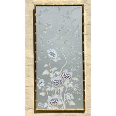 Vintage Regency Degourney Framed Wallpaper Panel