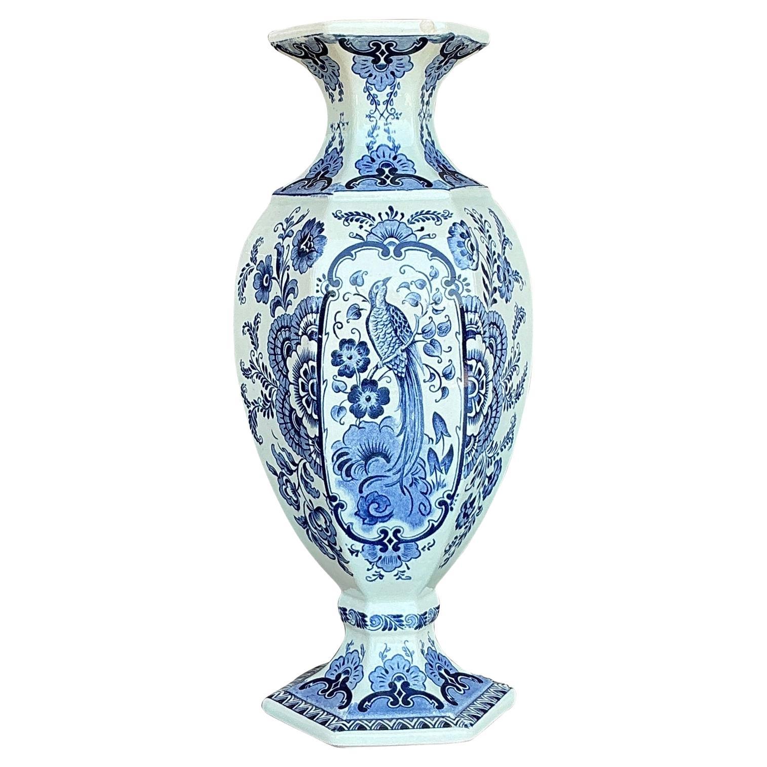 Vaso esagonale Royal Delft Regency vintage Sphinx