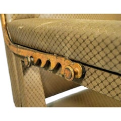 Vintage Regency Dessin-Fournier Ratchet Back Fauteuil Chair