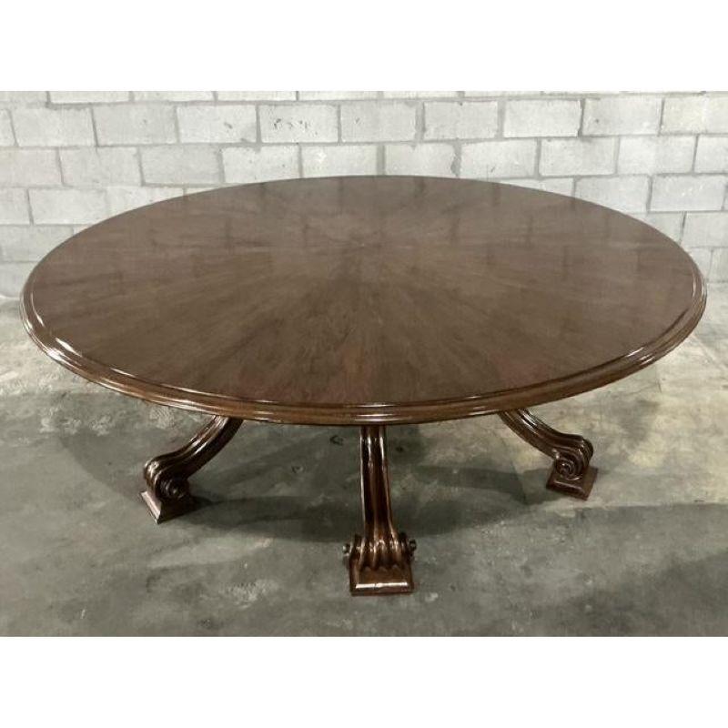 XX secolo Tavolo da pranzo allungabile in noce Dessin Fournir vintage Regency in vendita