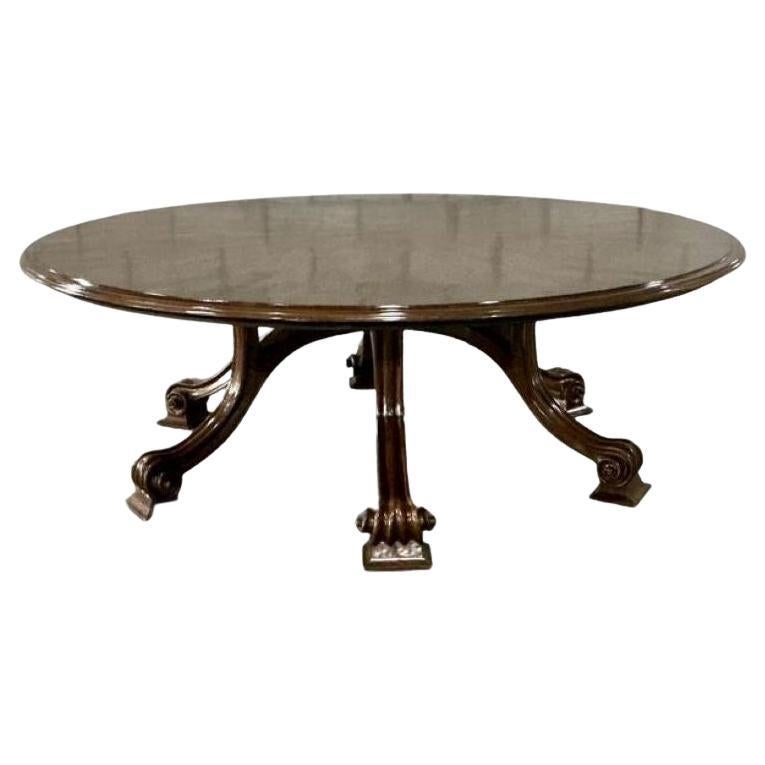 Tavolo da pranzo allungabile in noce Dessin Fournir vintage Regency in vendita