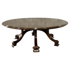 Tavolo da pranzo allungabile in noce Dessin Fournir vintage Regency