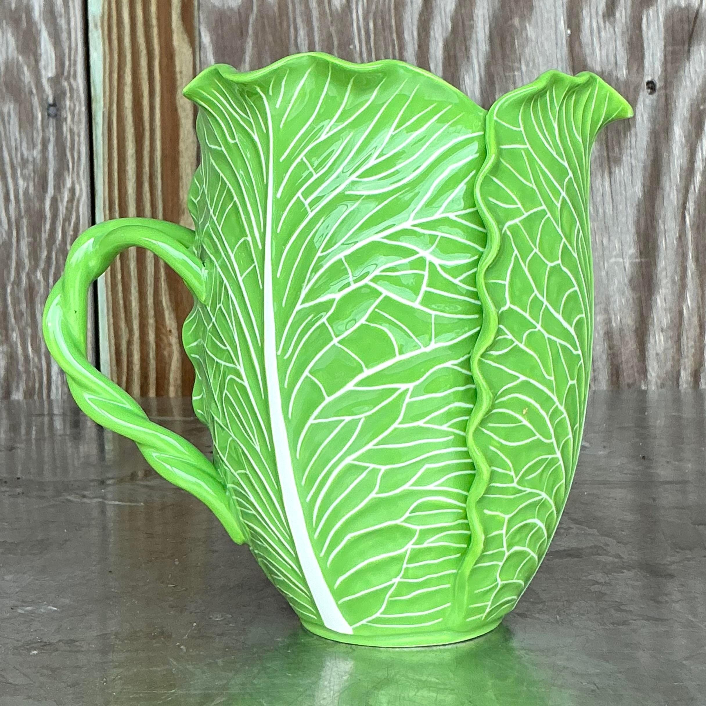 Ceramic Vintage Regency Dodie Thayer for Tory Burch Pitchers - Set of 2