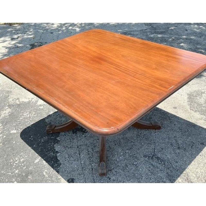 American Vintage Regency Duncan Phyfe Square Table