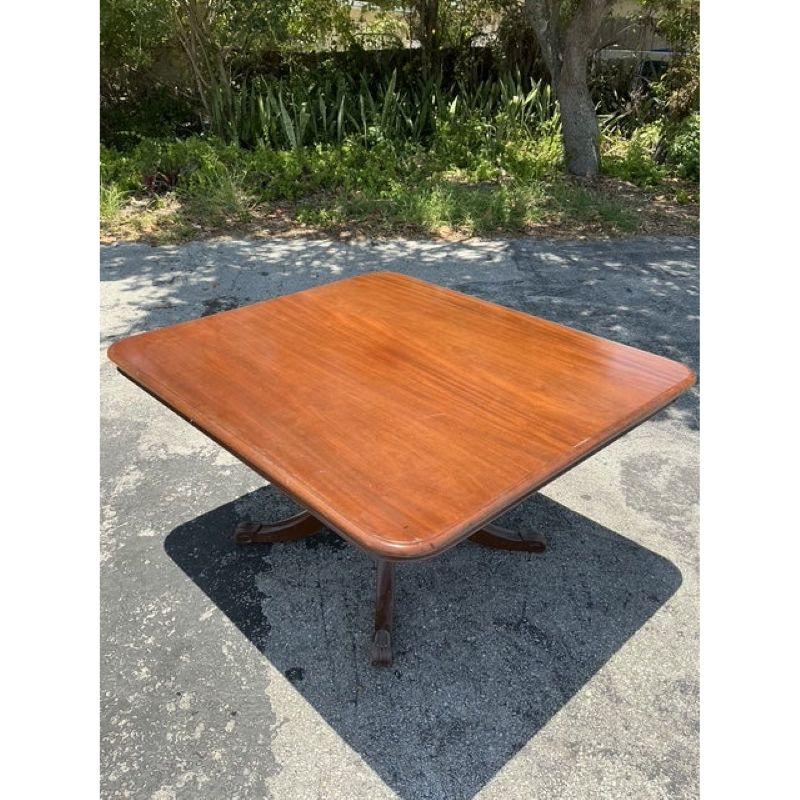 Mahogany Vintage Regency Duncan Phyfe Square Table