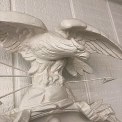 Vintage Regency Eagle Convex Mirror