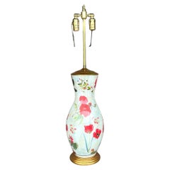 Vintage Regency Eglomise Glass Lamps