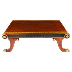 Vintage Regency Egyptian Revival Coffee Table 20th Century