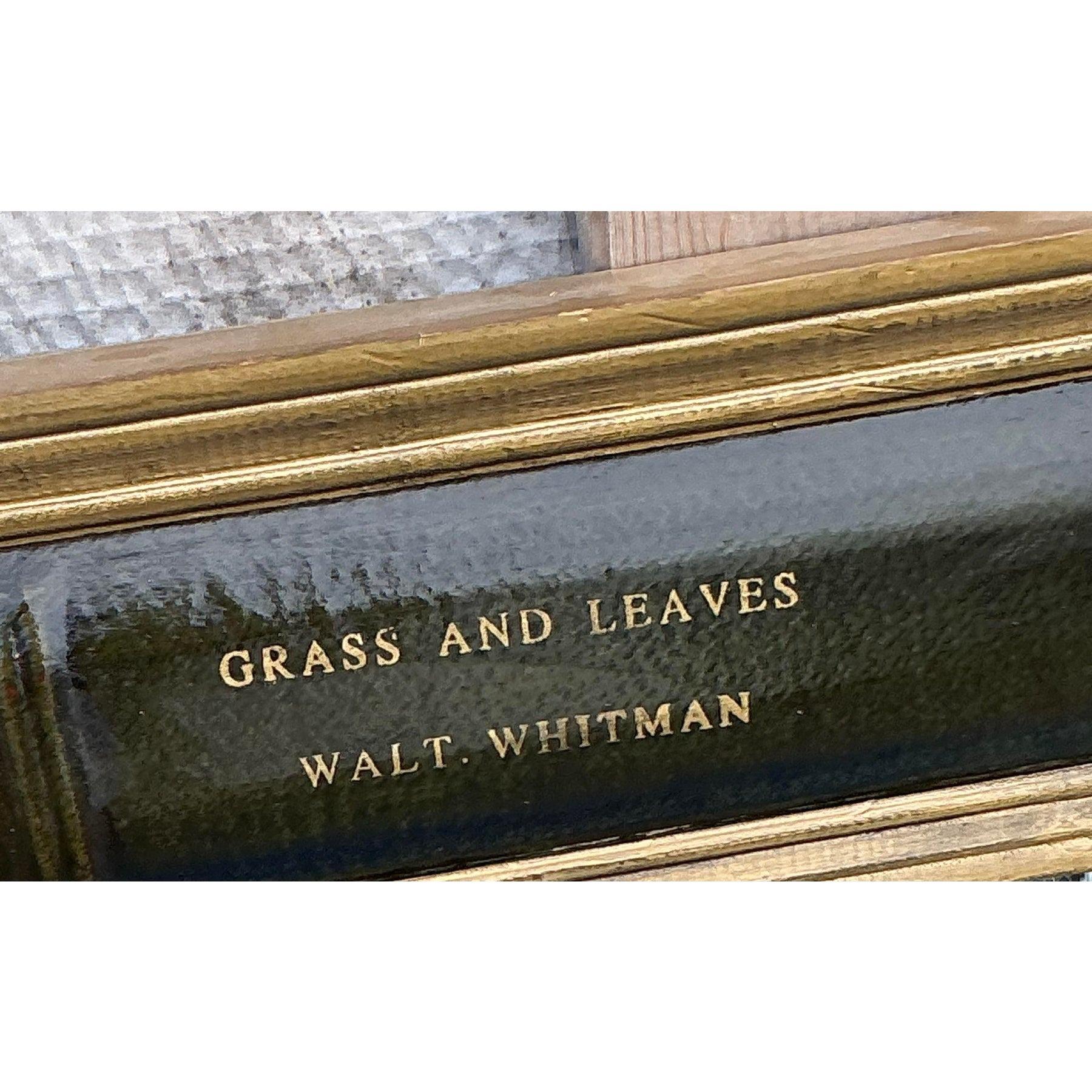 Questo specchio vintage unico nel suo genere presenta una cornice in pelle goffrata di grande effetto, progettata per assomigliare ai dorsi di libri classici, tra cui Piccole Donne e Erba e Foglie di Walt Whitman. Le ricche tonalità rosse e verdi,