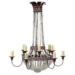 Lustre vintage Regency Empire Crystal Swag