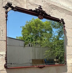 Vintage Regency Etched Pagoda Mirror