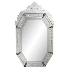Vintage Regency Etched Venetian Mirror
