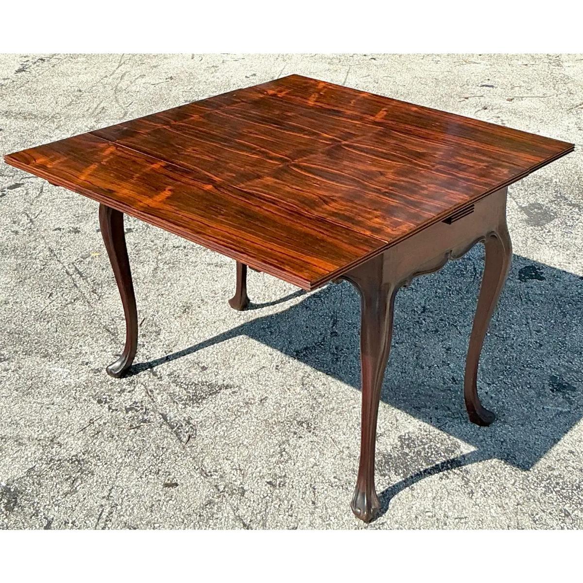 20ième siècle Table de jeu extensible Regency vintage en vente