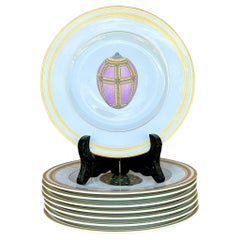 Vintage Regency Faberge Egg Limoges Plates - Set of 8
