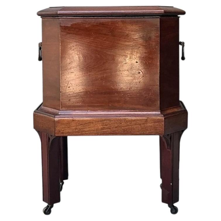 Vintage Regency Faceted Wine Cellarette For Sale