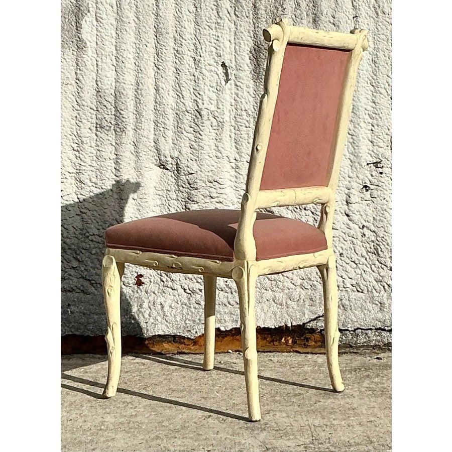 American Vintage Regency Faux Bois Chair For Sale