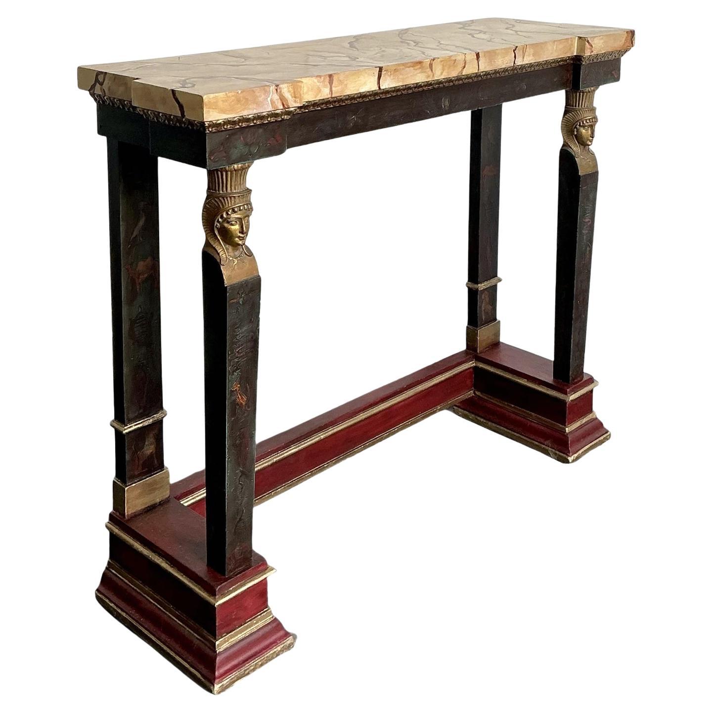 Mesa Consola Imperio Vintage Regency Acabado Faux