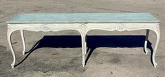 Vintage Regency Faux Finished Farm Console Table
