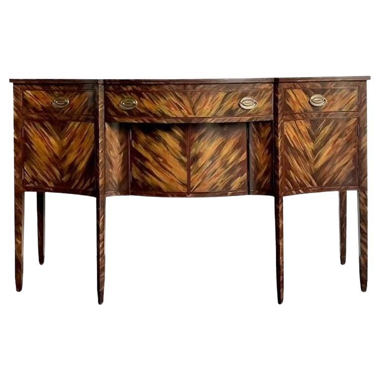 Vintage Regency Faux Finished Hepplewhite Sideboard