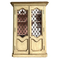 Vintage Regency Faux Finished Trellis Armoire