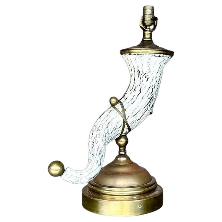 Vintage Regency Faux Horn Lamp