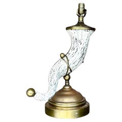 Vintage Regency Faux Horn Lamp