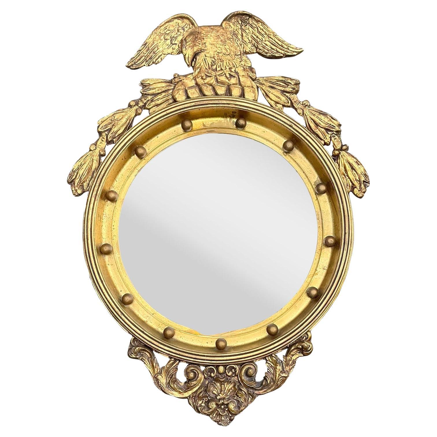 Vintage Regency Federal Gilt Eagle Mirror (miroir à aigle doré) en vente