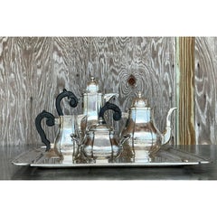 Vintage Regency Filagree 800 Sterling Tea Service - 5 Pieces